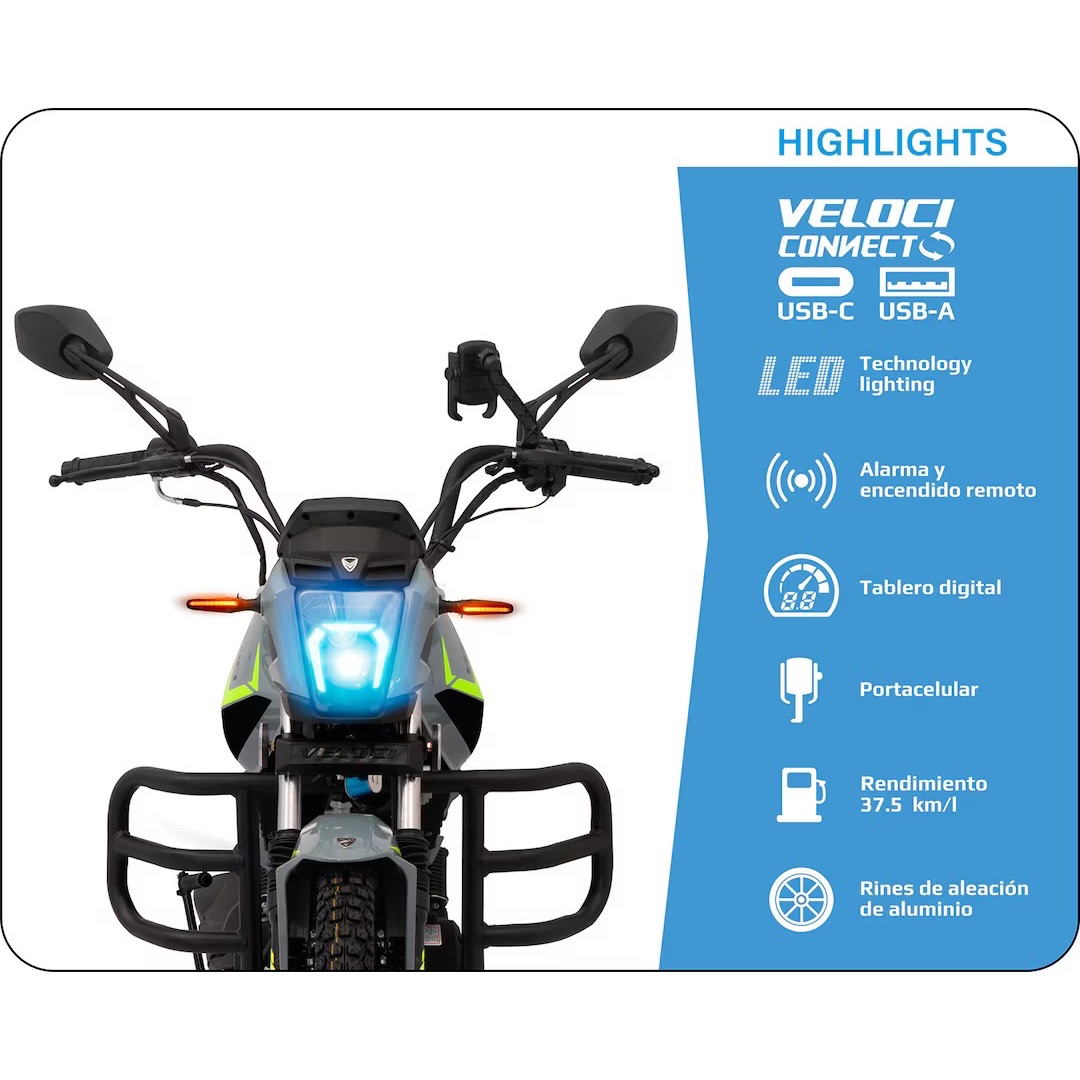 Motocicleta Veloci Deus Evo Sport 150cc 2027 Gris