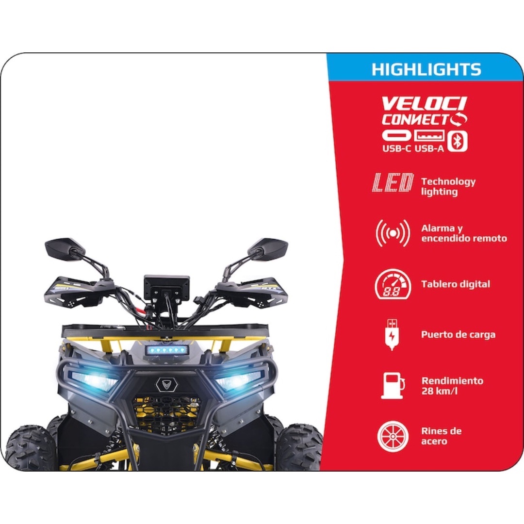 Cuatrimoto Veloci Hammer STX Evo 150cc 2027 Gris