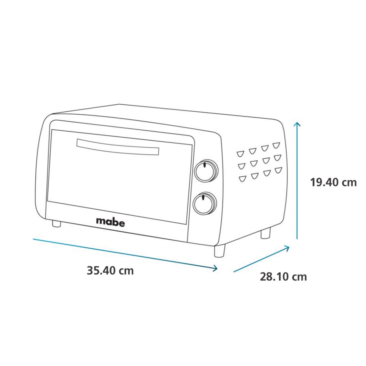 Horno Tostador Mabe HTM-10LN1 10L Negro